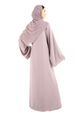 Blush Pink Colour Abaya With Art Design