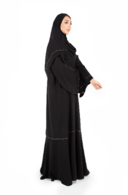 Crystal Designs in Neda Fabric Abaya