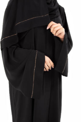 Crystal Designs in Neda Fabric Abaya