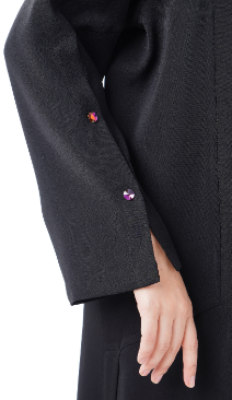 Modern Black Abaya with Subtle Embellishments