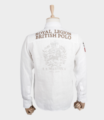 Men"s regular fit 100% linen long-sleeved shirt - Viviano