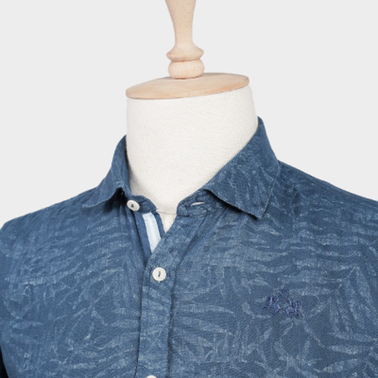 Regular fit 100% linen long-sleeved men"s shirt - Innocent