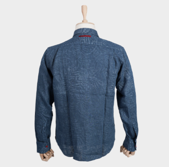 Regular fit 100% linen long-sleeved men"s shirt - Innocent