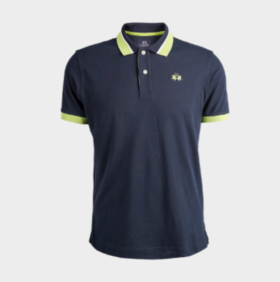 Men"s short-sleeved polo shirt in regular fit stretch cotton - Valentino