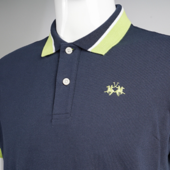 Men"s short-sleeved polo shirt in regular fit stretch cotton - Valentino