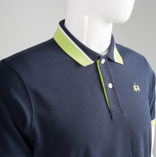 Men"s short-sleeved polo shirt in regular fit stretch cotton - Valentino