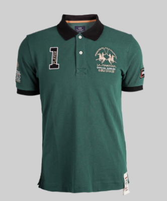 Men"s short-sleeved polo shirt in regular fit stretch cotton - Vallee