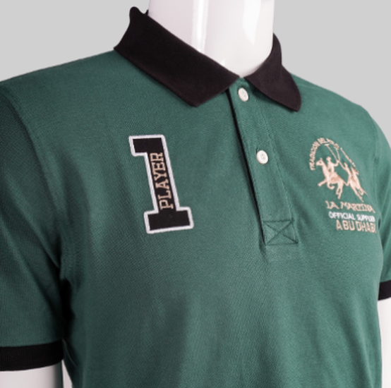 Men"s short-sleeved polo shirt in regular fit stretch cotton - Vallee