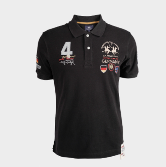 Men"s short-sleeved polo shirt in regular fit stretch cotton - Vaughn