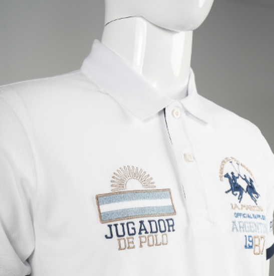 Men"s short-sleeved polo shirt in regular fit stretch cotton - Valerien