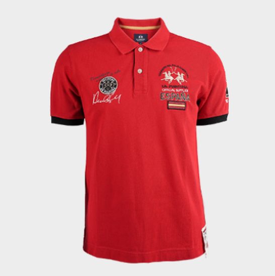 Regular fit 100% cotton short-sleeved polo shirt for men - Vireo