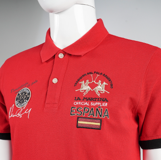 Regular fit 100% cotton short-sleeved polo shirt for men - Vireo