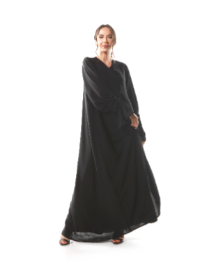Neda Abaya with Diamond smocking and Crystal ail