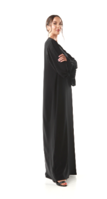 Neda Abaya with Diamond smocking and Crystal ail