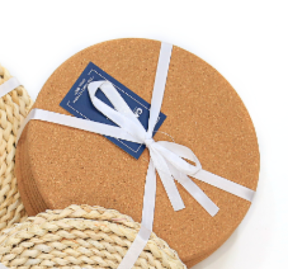 ROUND CORK COSTER 6PC 20CM