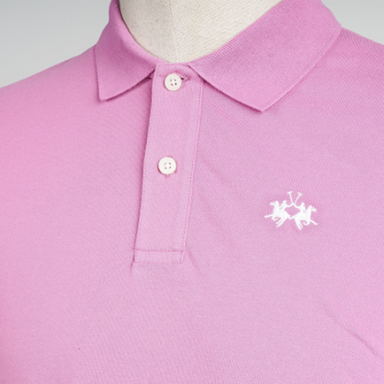 Short-sleeves man polo in cotton-stretch slim fit - Eduardo