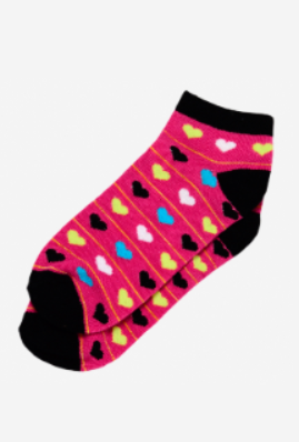 Set Of 3 Women"s 8502 Short Sock D.Fuchsia Multi Color