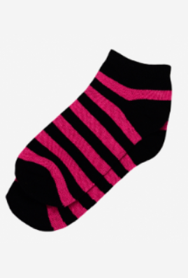 Set Of 3 Women"s 8502 Short Sock D.Fuchsia Multi Color