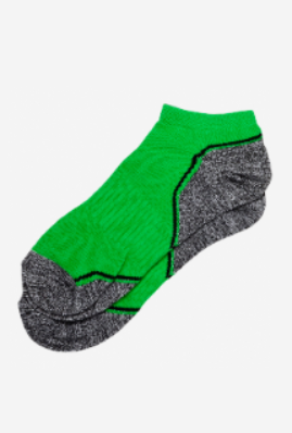 Set Of 3 women"s 8515 Short Sock Fuchsia-Black green Free Size
