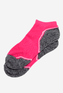 Set Of 3 women"s 8515 Short Sock Fuchsia-Black green Free Size