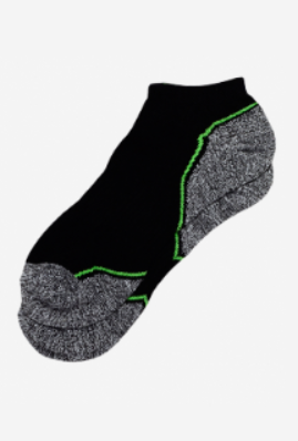 Set Of 3 women"s 8515 Short Sock Fuchsia-Black green Free Size