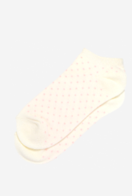 Set Of 3 Women"s 8516 Short Sock Gray-Cream Free Size