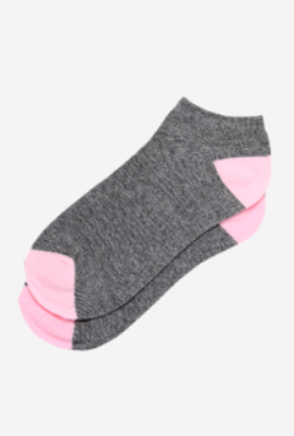 Set Of 3 Women"s 8516 Short Sock Gray-Cream Free Size