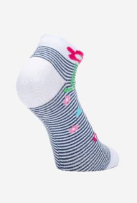 Women"s Patterned Short Sock Navy