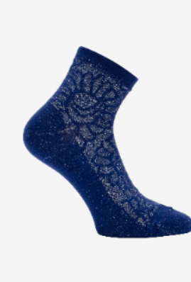 Women"s Patterned Sock One Size Navy