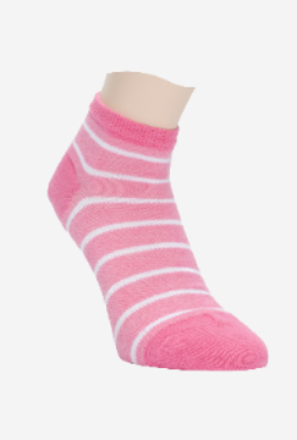 Women"s Patterned Short Sock One Size Fuchsia
