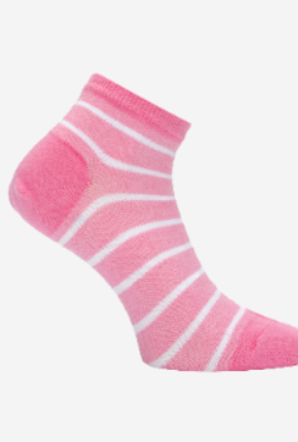 Women"s Patterned Short Sock One Size Fuchsia