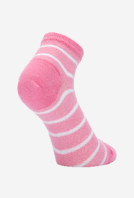Women"s Patterned Short Sock One Size Fuchsia