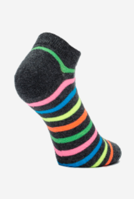 Women"s Patterned Short Sock One Size Gray