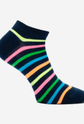 Women"s Patterned Short Sock One Size L.Navy