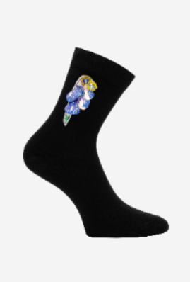Women"s Hand Made Sock One Size Black