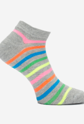 Women"s Patterned Short Sock One Size Silver