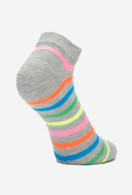 Women"s Patterned Short Sock One Size Silver