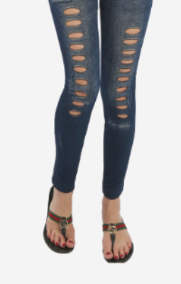 Women"s Shreded Holes Legging