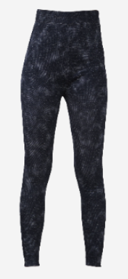 Women reeded Legging Black