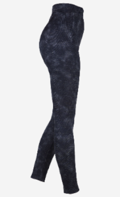 Women reeded Legging Black