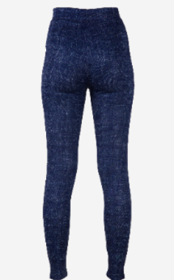 Women reeded Legging Navy