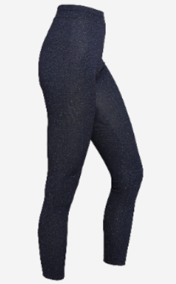 Women reeded Legging Blue