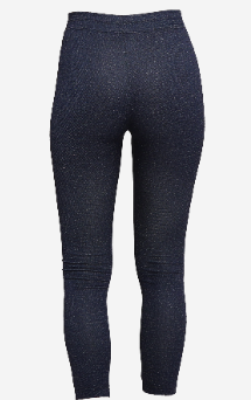 Women reeded Legging Blue