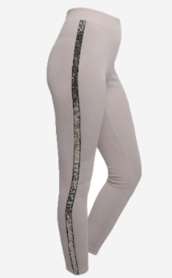 Women Fashion Leggings Beige S/M