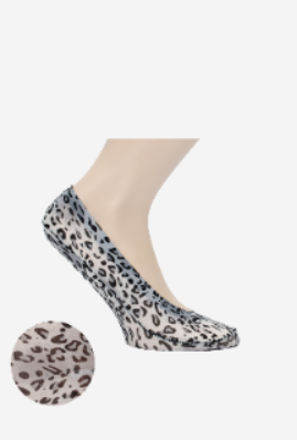 Women"s Patterned Liner Sock Grey Free Size