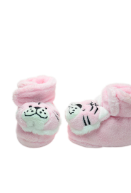 Baby"s Tiger Winter Slipper Pink  S-6/12 M