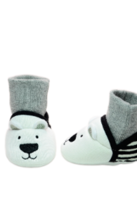 Baby"s Bear Winter Slipper Black-Gray S - 0/6