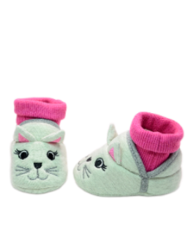 Baby"s Cat Winter Slipper Silver-Fuchsia S - 6/12