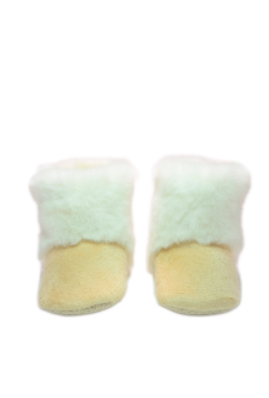 Baby"s Fur Cuff Winter Slipper Beige S- 0/6