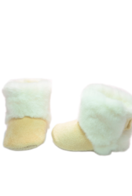 Baby"s Fur Cuff Winter Slipper Beige S- 0/6